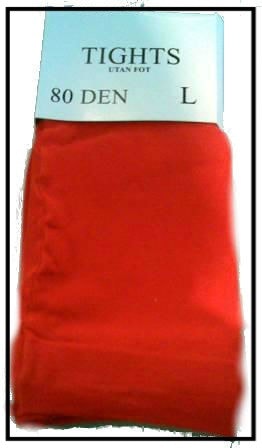 TIGHTS utan fot. Röd