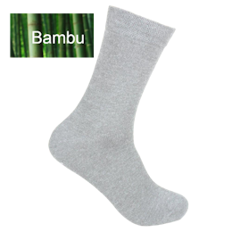 Ankelsock Bambu m Komfortresår Ljusgrå