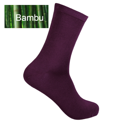Ankelsock Bambu m Komfortresår Plommon