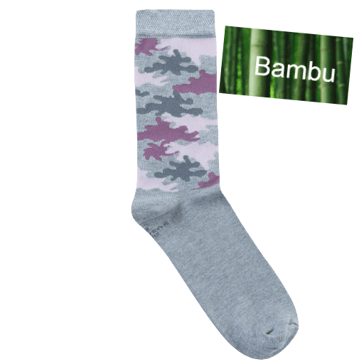 Bambu strumpa med grå botten