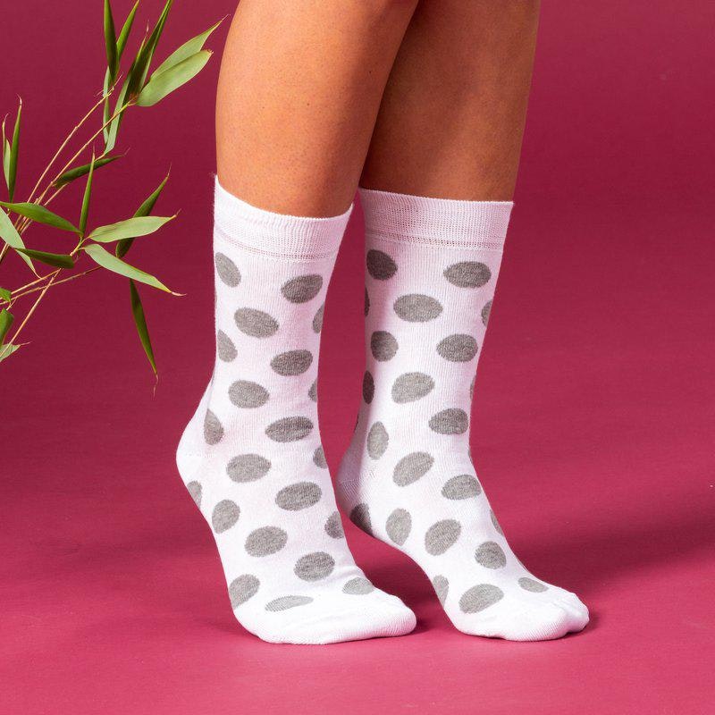 Bambusock 2-Pack Vit m prick