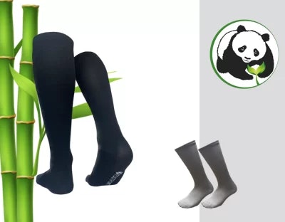 Stödstrumpa Bambu utan Tåsöm Grå