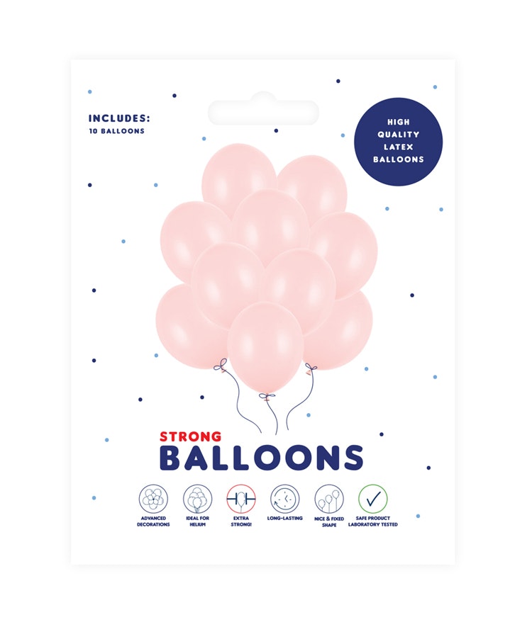 Ballonger Pastellrosa 10-pack