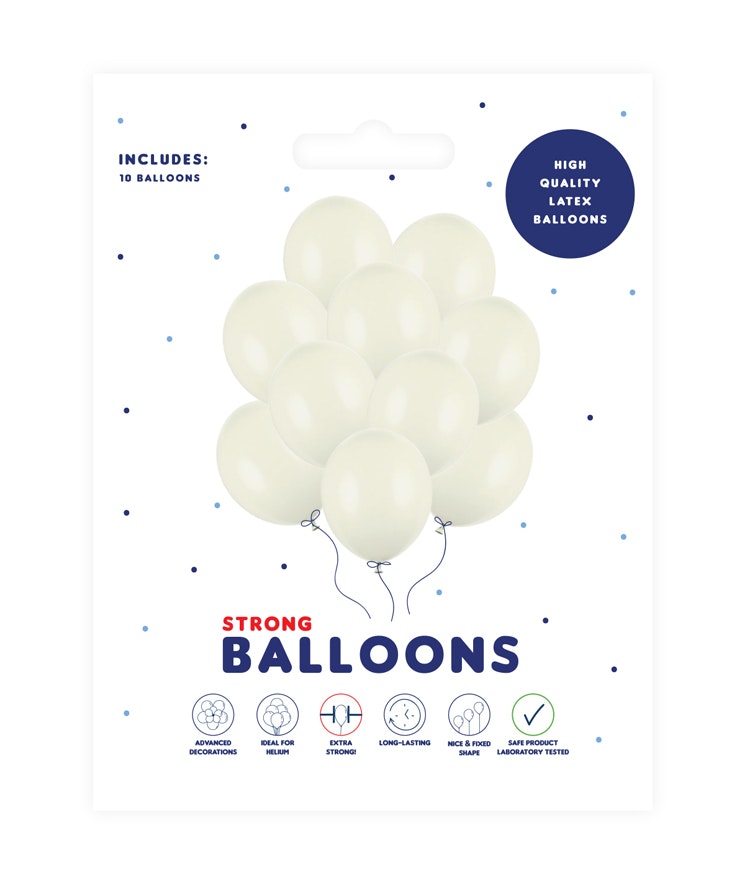 Ballonger Krämvita 10-pack