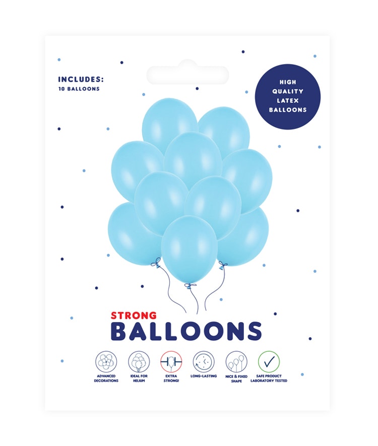 Ballonger Babyblå 10-pack