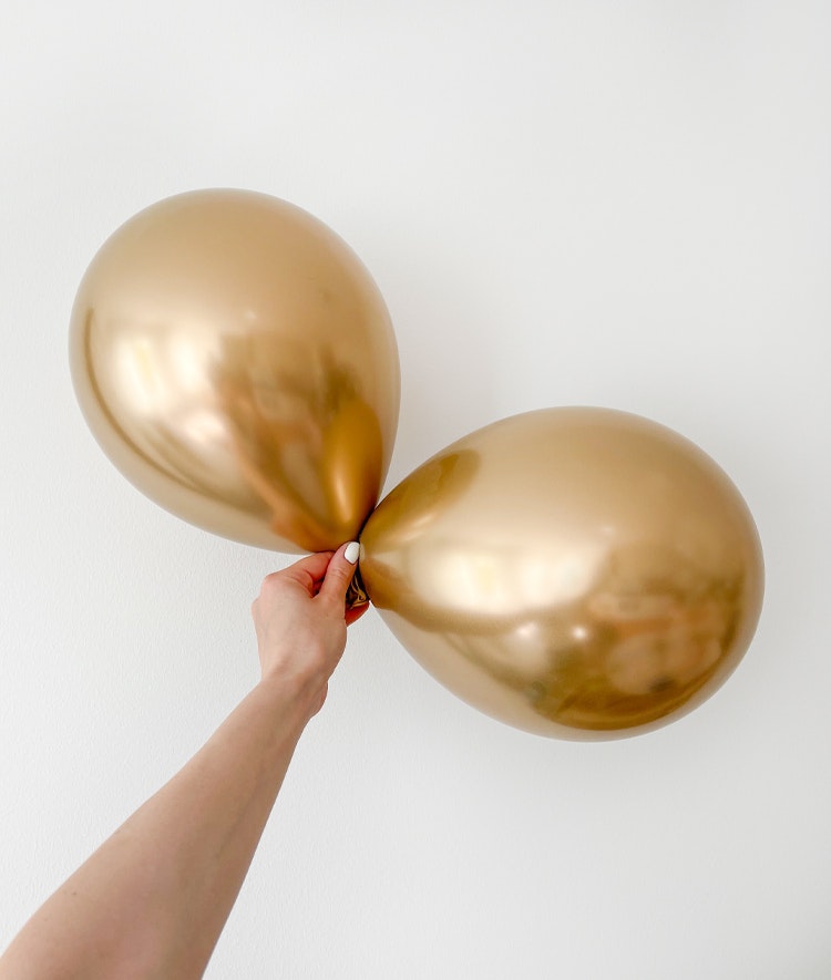 Chromeballonger Guld 30 cm