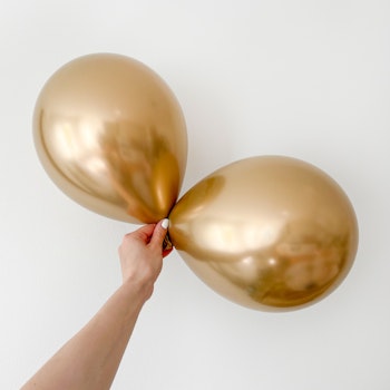 Chromeballonger Guld 30 cm