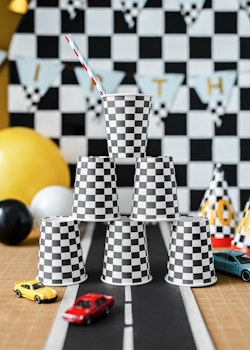 Pappersmuggar 6-pack Racingflagga