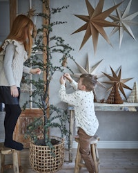 Affari Pappersstjärna Uni brun/vit 80 cm