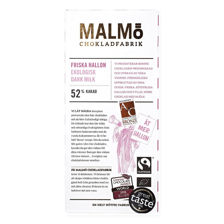 Malmö Chokladfabrik Friska Hallon