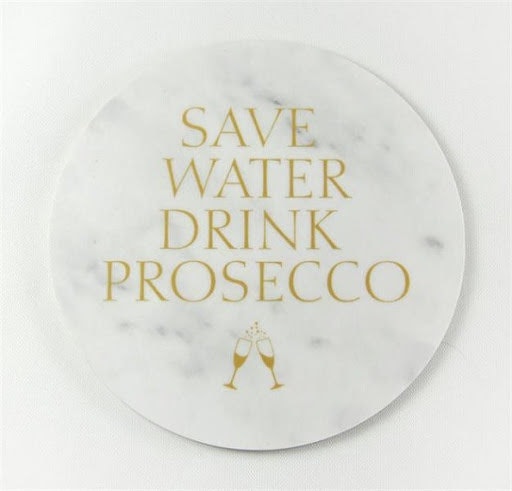 Glasunderlägg Save Water Drink Prosecco 4-pack