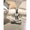 Skulptur Yoga Lotus grå