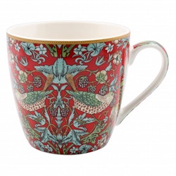 William Morris Red Strawberry Thief frukostmugg