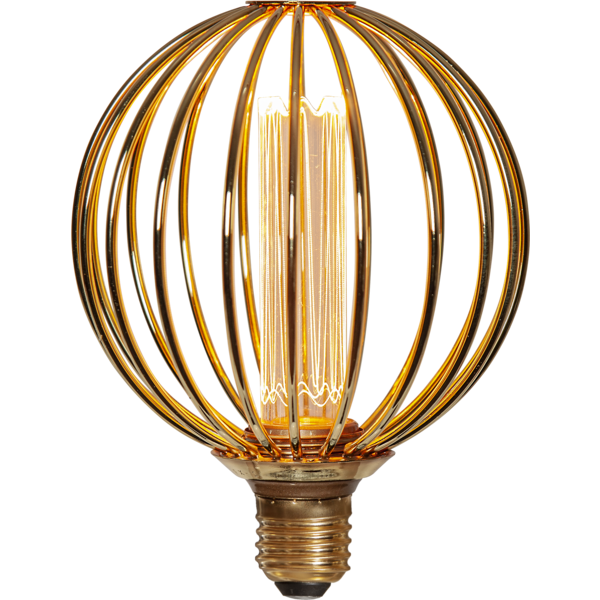 LED-lampa Decoled E27 metall, rund