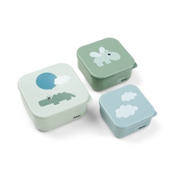 Snacks box 3-set Happy Clouds grön