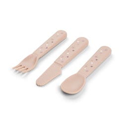 Bestick 3-pack Happy dots rosa