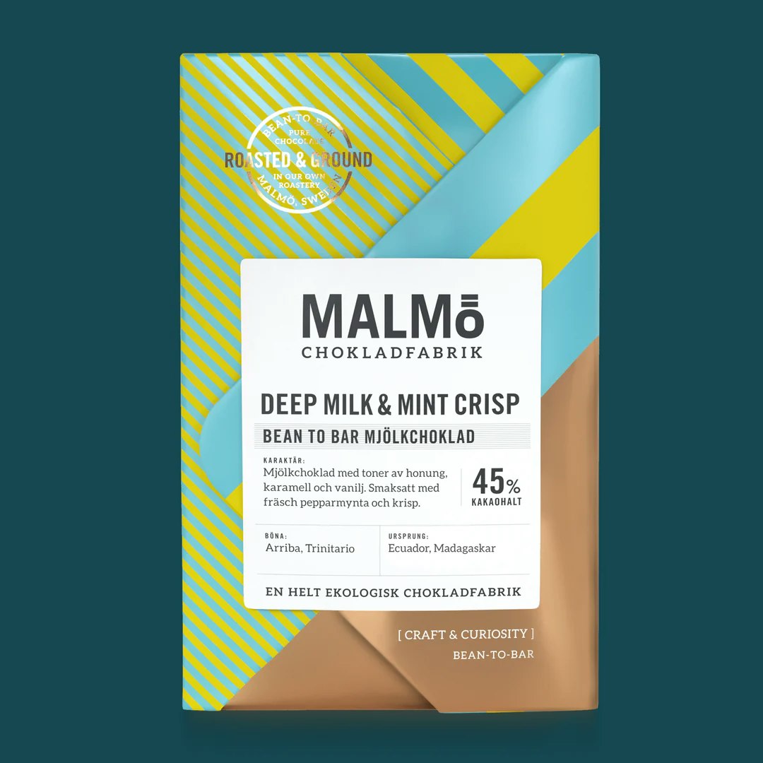 Malmö Chokladfabrik Deep Milk & Mint Crisp