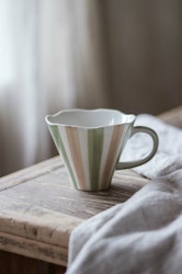 Majas Mugg Stripes Grön & Taupe