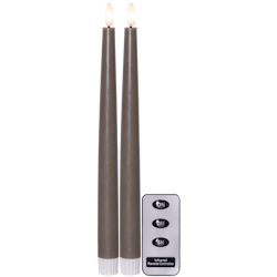 Antikljus 2-pack Flamme Slim Mullvad 28 cm