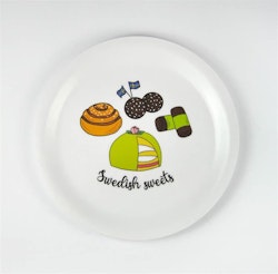 Glasunderlägg med kant Swedish sweets