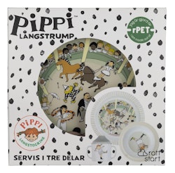 Pippi Långstrump Cirkus barnservis 3-delad