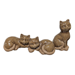 Keramikkatt sovande 3-pack