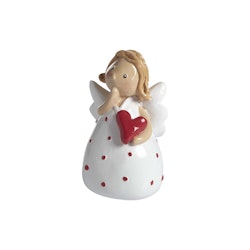 Ängel Birgit med rött hjärta 6,8 cm