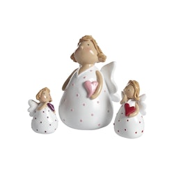 Ängel Birgit med rött hjärta 6,8 cm
