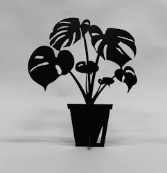 #Älska Plåt Monstera svart liten