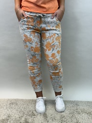 Mix by Heart Signe byxa orange blommig