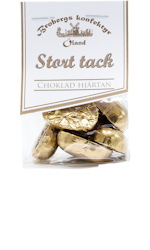 Budskapspåse hjärtan guld Stort tack