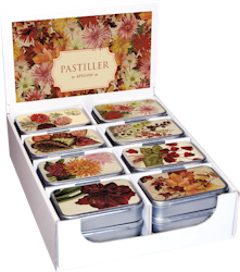 Plåtask Höstväxter med pastiller, smak apelsin