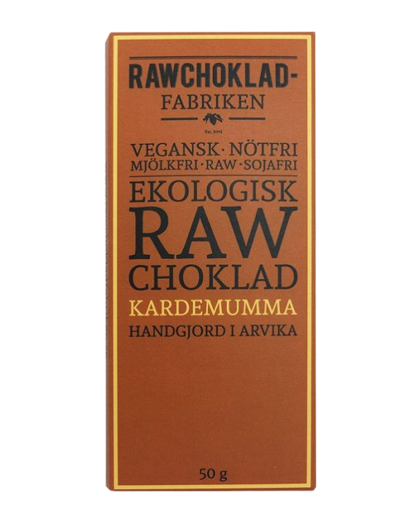 Rawchokladfabriken - Ekologisk rawchoklad 73% - Kardemumma