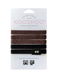 Kooshoo - Ekologiska hårsnoddar - 5-pack - Brun & Svart