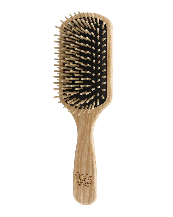 TEK - Stor hårborste i askträ med korta träpiggar