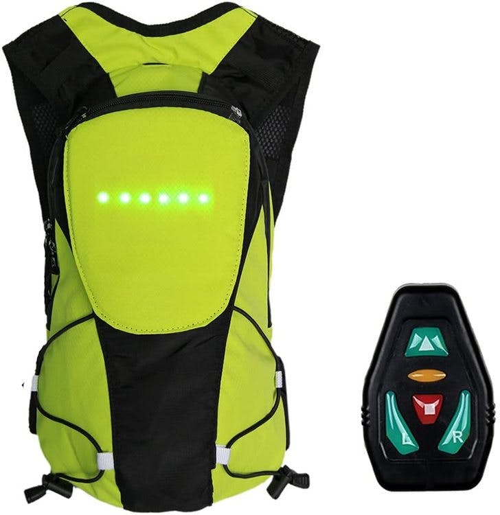 Backpack with blinkers