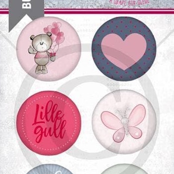 Buttons, Lille gull, rosa