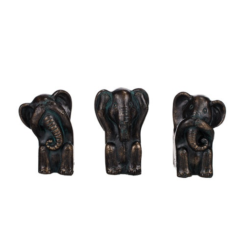 Elefantset, 3 st, i poly