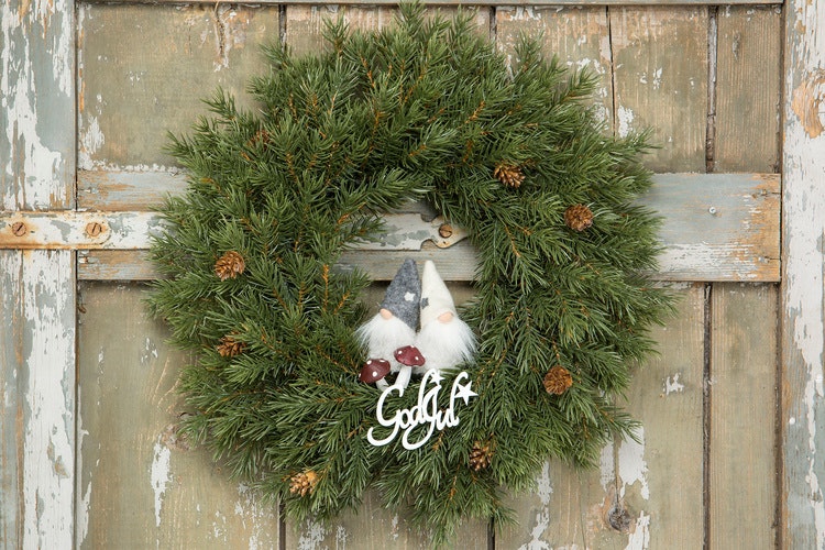 God Jul Stjärna Stick Vit 10x6cm