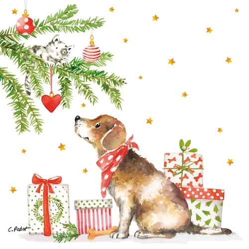 Julservett från ppd  -  "Julhund o julkatt"