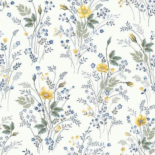 Servett från Pixie Design - *Blommor i blått och gult*