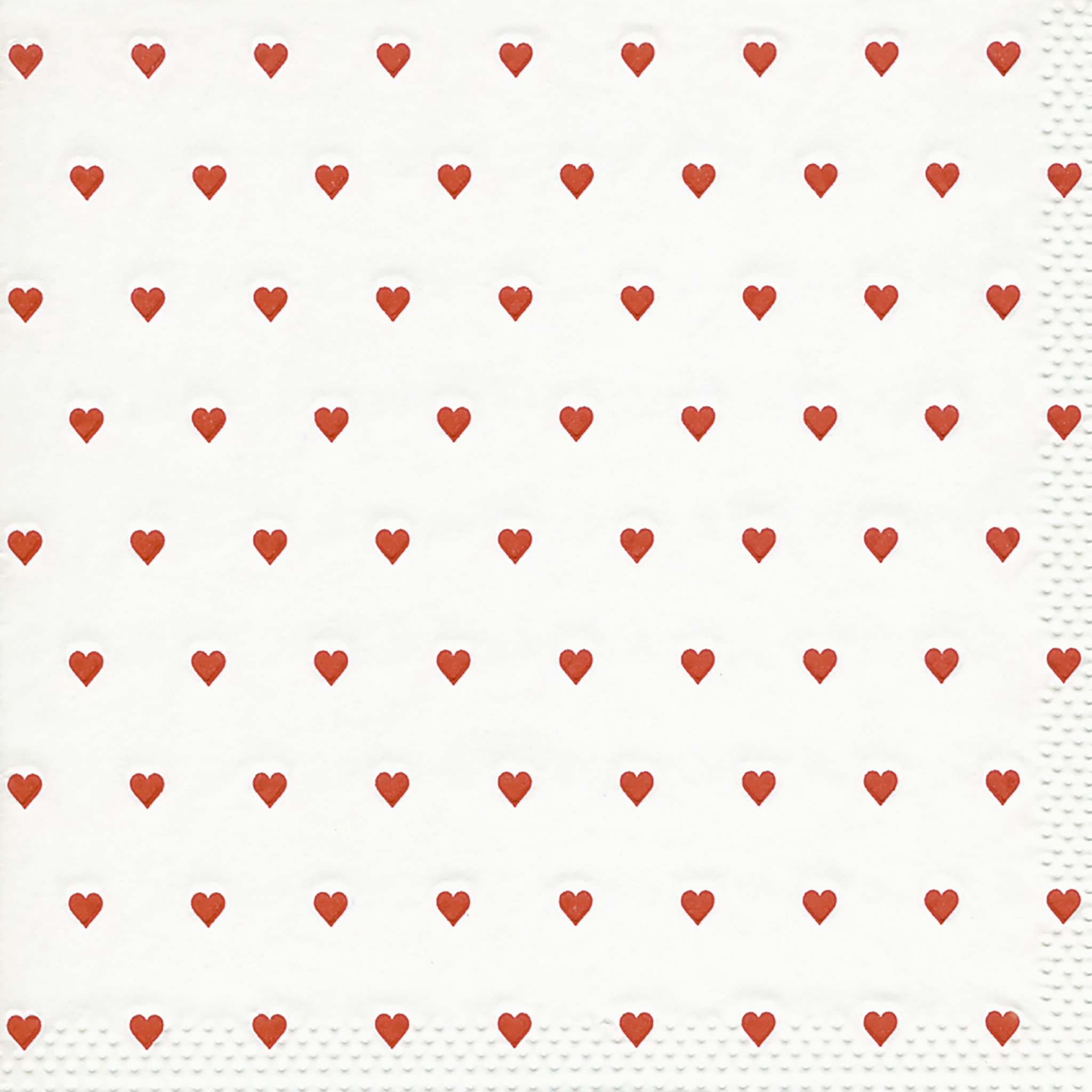 Servett från Paper-Design - *Små röda hjärtan* - *Petits coeurs red*