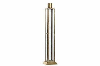Ljusstake Glasbox Antik Mässing 6x30 cm