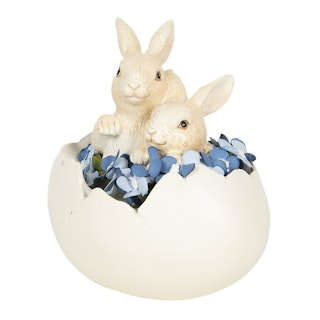 Påskpynt - Två kaniner i ägg