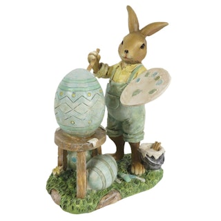 Påskpynt - Kanin som målar påskägg