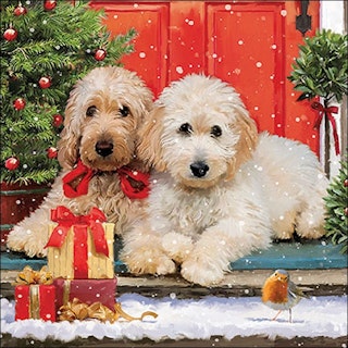 Julservett från Ambiente - *Hundar vid dörren* - Dogs at the door