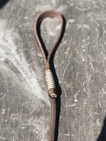 Dog Leash med Läderhandtag