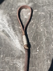 Dog Leash med Läderhandtag