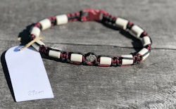 29 cm fästinghalsband Svart/Burgundy