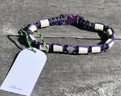 26 cm fästinghalsband RoyalPurple/Svart